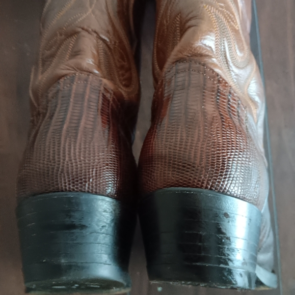 Mens Nocona Brown Lizard Boots 8.5D - Picture 7 of 8